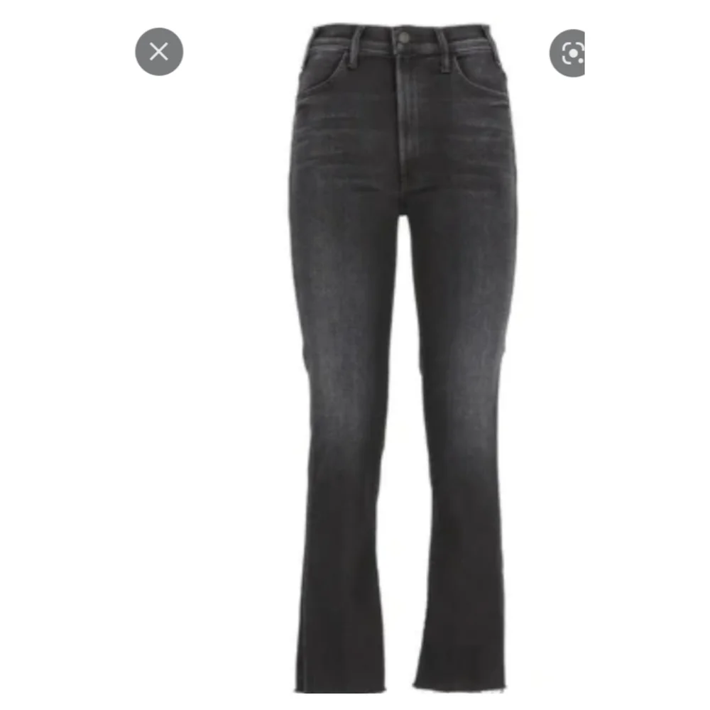 mother the hustler ankle fray encounters at night high rise ankle flare jeans - Picture 2 of 14